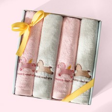 [맘스네이처] 대나무 아기목욕타올 4P 세트 40X80, 타올_베니레니4P