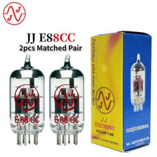 JJ E88CC 진공관 골드 핀 교체 ECC88 6922 6DJ8 6N11 전자관 DIY HIFI 오디오 앰프 프리앰프, 2) 2pcs Matched Pair