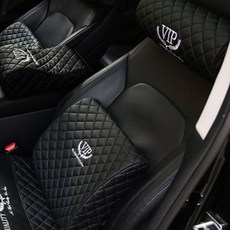 더뉴그랜져IG 리무진엠보 메모리폼 가죽쿠션 차량쿠션 등쿠션 팔쿠션 자동차 목쿠션 가죽 팔무션 dew+0438Qp, 목쿠션자수무_블랙