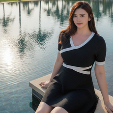 네보라 빅사이즈 체형커버 원피스 수영복