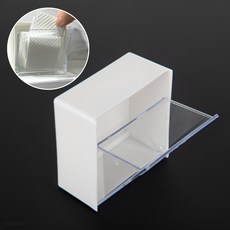 zipkick 부착식 무타공 화장솜 면봉케이스 미니 면봉 보관함 면봉통 면봉정리함, 1개, 1개입