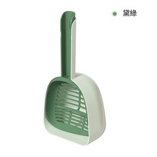 多功能雙層貓砂鏟, 黛綠, 1個