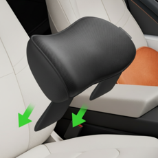 편안한 통기성 메모리폼 차량용 허리 쿠션, 1개, 블랙