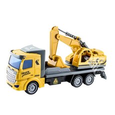 警消救援模型迴力車 - 台灣出貨中款道路救援車、消防車、迴力警車、玩具消防車模型, 怪手, 1個