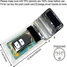 DRIPAC (트리팩) 방수 자동차 키 포브 케이스 지갑 홀더 파우치 ID 신용 카드 현금용, 03 보라색, 1개