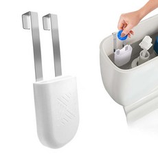 루이 대용량 변기세정제 거치대 스테인리스 후크 물때 잔여물 방지 간편설치 욕실/물탱크/화장실, 흰색
