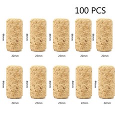 와인 가능한 빈 마개 휴대용 코르크 스트레이트 마개 병 재사용 기능성 밀봉, 100 PCS 22 44mm, 02 100 PCS 22 44mm