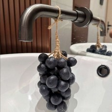 포도 솝 비누 크리에이티브 홈 샤워 디퓨저 욕실 인테리어 세면대 장식품 결혼 커플 집들이 선물, 1개, 검은 포도 비누 20개