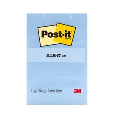 3M 포스트잇 일반 656 하늘 점착식 메모지 51 76 100매, 1개, 1매, 혼합색상