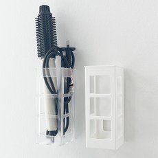 뉴앤룩 공중부양 고데기거치대 무타공 수납, 1개, 투명