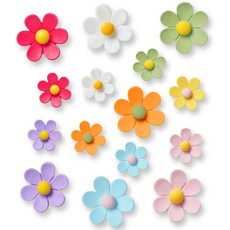 ECLATIS 16개 - 귀여운 꽃 자석 냉장고 사물함 화이트보드 및 장식용 다채로운 자석16개-꽃 혼합 302692, 꽃 혼합 16개