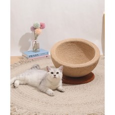 제이렉스 고양이 캣타워 스크래쳐 원형 바구니 의자, 사선형, 1개