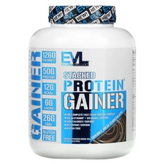 EVLution Nutrition Stacked Protein Gateer 더블 리치 초콜릿 (6lbs), 1개