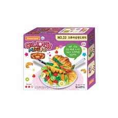 도너랜드 미니어쳐 클레이 브런치만들기 / No.33 크루아상샌드위치 만들기 / 천사수지점토 천사점토 미니놀이 칼라점토 클레이만들기세트 클레이세트 클레이점토 음식클레이 미니어쳐클레이, 1개, 26g