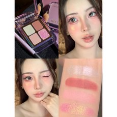 Gellas 爆閃變色龍四色眼影盤, 1個, 爆款M02心動訊號送雙頭眼影刷