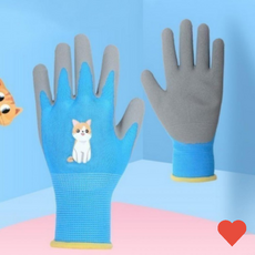 유아동 장갑 아동 라텍스 원예 안전 방수 미끄럼방지장갑, 옐로우, 고슴도치XXS(3-5세)