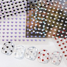 [더네일샵] 초미니 하트 네일스티커 SO286, 1개, 블랙