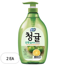 참그린 청귤 산뜻 설거지 주방세제, 970ml, 2개