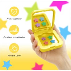 HITWORKER 별모양패치 손거울케이스 여드름트러블패치 하이드로콜로이드패치 60개입 1개, 혼합색상