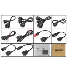 런치 X431 오토바이 진단 커넥터 PAD V PRO3S+ V50 PRO ELITE CRP919E BT와 호환 1년 무료 업데이트, 01 X431 Motorcycle Set