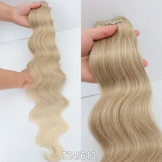 바디 웨이브 번들 합성 헤어 익스텐션 여성용 고온 바이오 섬유 30인치 200그램 코스프레 브레이딩, 01 30 inches, 12 T24-613