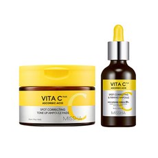 미샤 비타씨플러스 잡티씨 탄력 앰플 + 비타씨플러스 톤업 앰플패드 SET, 1세트