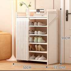 아파트현관신발장 접이식신발장 신발장 (설치면제), 50cm*23.8cm*90cm, 1개, 아이보리