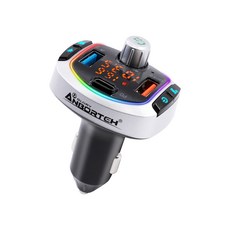 【安伯特】車用藍牙MP3音樂撥放器 快充PD QC3.0 (國家認證 一年保固) 藍芽播放器 藍芽車充 R3D197, 白色, AE090150