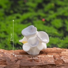 微景觀苔蘚裝飾品 - 創意仿真蘑菇DIY擺件, 仿真蘑菇實色-大號灰色平菇, 1個