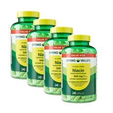 스프링밸리 니아신 500mg 캡슐 Spring Valley Niacin, 4개