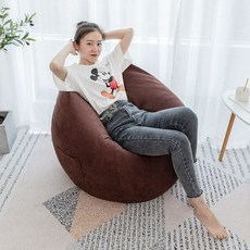 브랜드없음 안락 빈백 소파 의자 안락의자 인테리어 쇼파, 국내 특대형 EPS 추천, 브라운 쿠션만