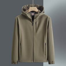 秋冬新款戶外防風保暖沖鋒衣男款 - 加絨軟殼 耐磨透氣 彈力親膚外套