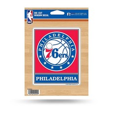 Rico Industries NBA 워싱턴 위저즈 다이 컷 비닐 데칼, 필라델피아 76ers, 원사이즈, 팀 색상