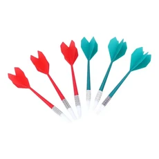 3개/세트 소프트 팁 다트 약 13.5cm 블루 그린 오로라 플리그 윙 안전 어셈블리 4부분 표준 레드 Y4U3, 01 6pcs, 01 빠른
