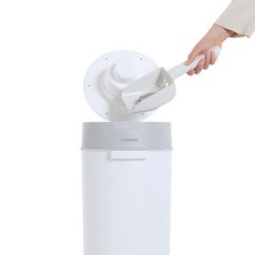 울트라웨이브 고양이 배변 악취차단 쓰레기통 배변통 실링캣, 1개, 화이트