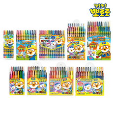 지구화학 뽀로로 12색 24색 색연필 싸인펜 크레파스모음 뽀로로색칠공부 미술용품 유치원 초등준비물, 지구뽀로로손에묻지않는크레용