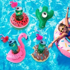 수영장 물놀이 바다 미니 음료수컵홀더 캔맥주튜브 물에뜨는 인싸아이템, 1개