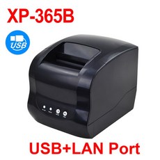 Xprinter 365B 열 라벨 프린터 바코드 스티커 영수증 지원 Android iOS Windows 용 20-80mm 2 In 1 프린팅, 365B-LAN_CHINA | 미국 플러그