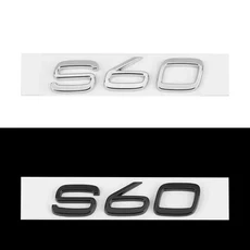 볼보 3D 엠블럼 스티커 자동차 트렁크 레터 장식 데칼 XC60 T6 용), 02 Black, 02 1Pcs-S60