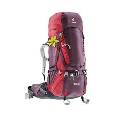 Deuter Aircontact 60+10 SL 拔熱透氣網架登山包, 紫/紅