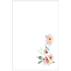 앳원스 캘리그라피 수채화 플라워무지엽서vol 04 20매, 1개, 4C 20매