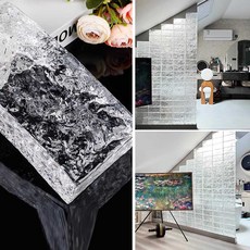 크리스탈 벽돌 파티션 투명 칸막이 시공 욕실 인테리어 반투명, 상세페이지 참고