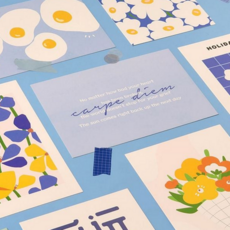 인테리어 엽서 일러스트 디자인 벽장식 엽서 그림 데스크테리어 다이어리 데스크 사무실 포토존 테이블