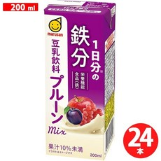 철분 프룬 믹스 두유, 24개, 200ml