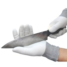 핸드맥스 파워컷5 철심사 베임방지안전장갑 식품 흰색, 1세트