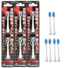 한정특가 아마데라스 음파 전동 칫솔 리필칫솔모 6P 패키지, 1세트, 리필모6P