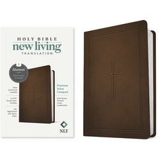 (영문도서) NLT Premium Value Compact Bible Filament Enabled Edition (Leatherlike Dark Brown Framed Cross) Imitation Leather, Tyndale House Publishers, English, 9781496479303