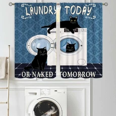 쿠쿠스토어 러스틱 키친 커튼 팜하우스 레트로 커피 타임 라떼 카페 브레드 우든 플랭크 코티지 컨트리 윈, 08 53x11CM-2PC, 05 ZQ-25010307