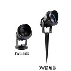 LED 投光燈 戶外園林 射樹燈 插地草坪燈, 3瓦,座地款 綠光
