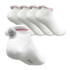아리체 5장묶음 여성 쇼트 방울 삭스 양말 골프 운동, 화이트, 5개